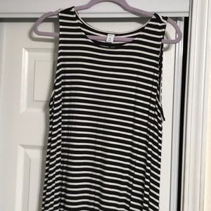 Black and White, maxi dress,sleeveless